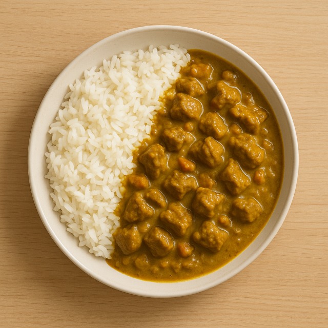 Beef curry with rice