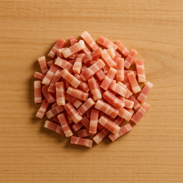 Diced bacon