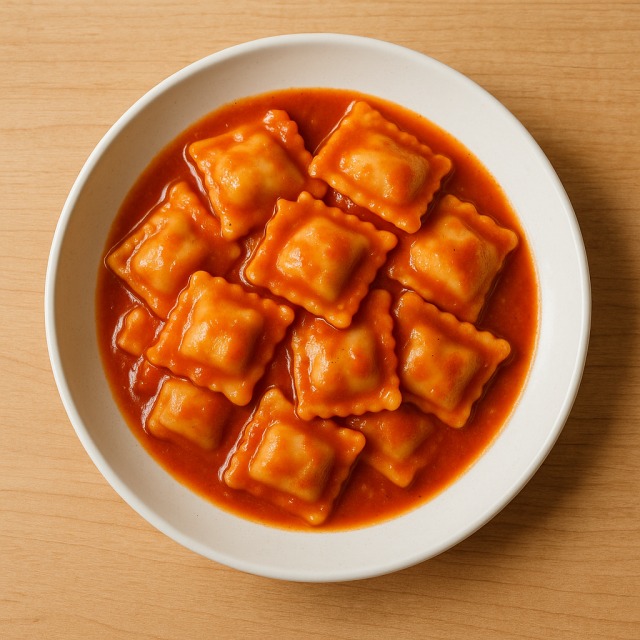 Ravioli with tomato sauce